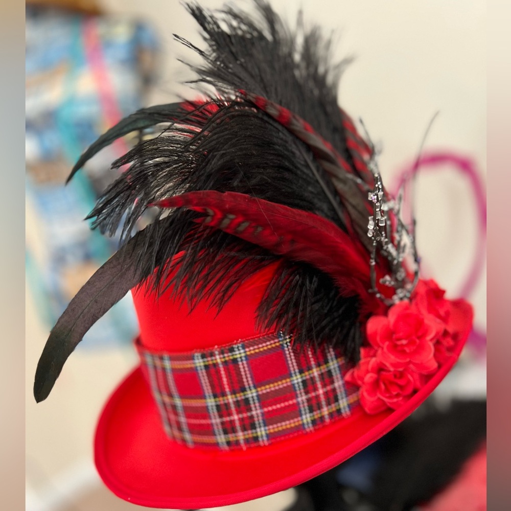 Tartan Steampunk cosplay hat by The Mad Hattress